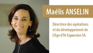 Maélis ANSELIN nommée directrice des opérations et du développement de L’Age d’Or Expansion SA, franchiseur du réseau Age d’Or Services