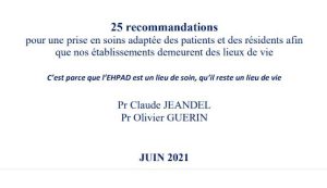 25 propositions pour faire des Ehpad des lieux de soin et de vie