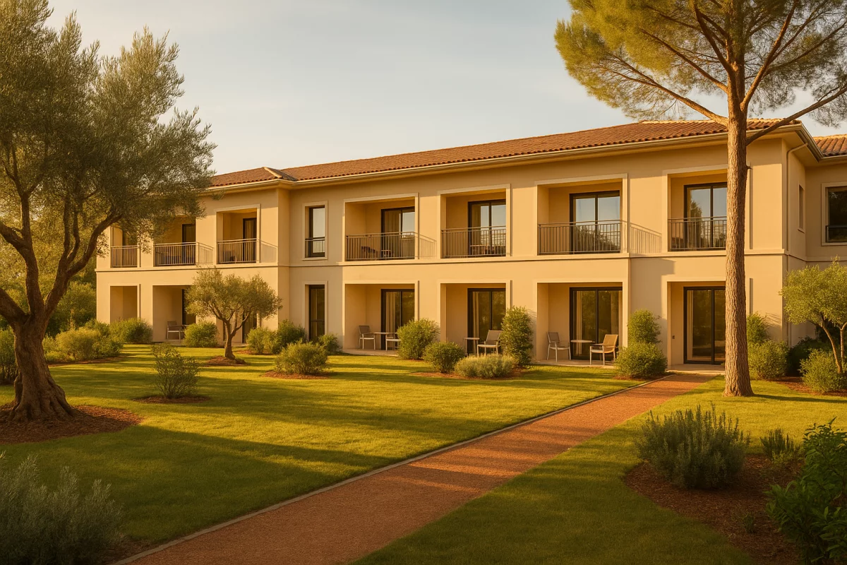 Residence medicalisee moderne en Provence, illustration LNA Sante