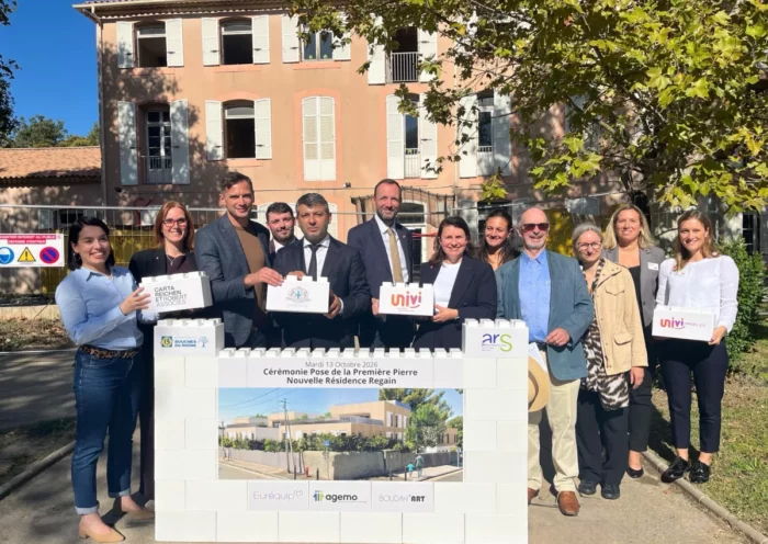 Cérémonie de pose de la première pierre de la résidence Regain à Marseille, le 13 octobre 2026