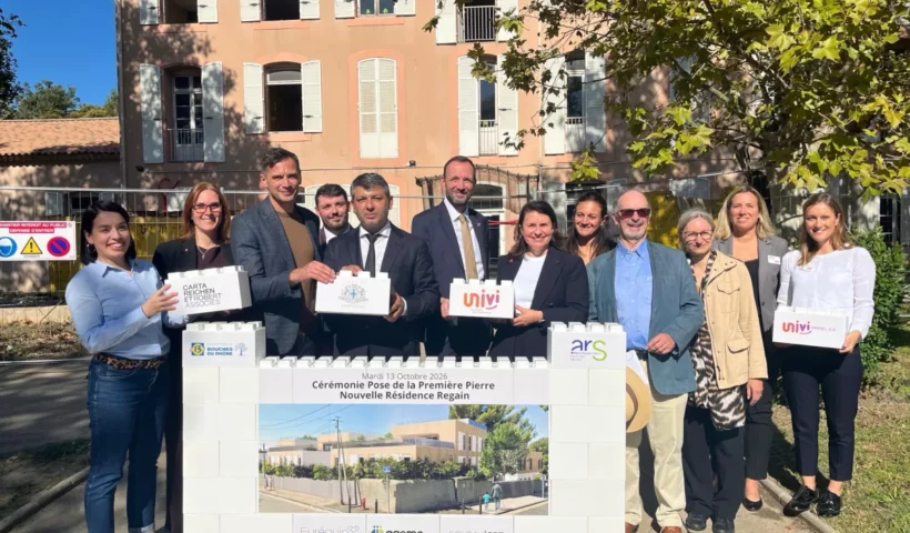 Cérémonie de pose de la première pierre de la résidence Regain à Marseille, le 13 octobre 2026