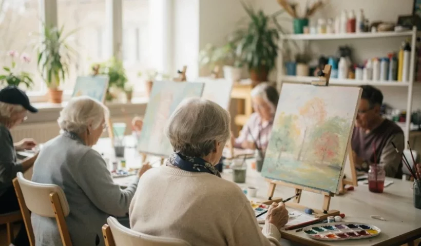 Atelier de peinture de résidents