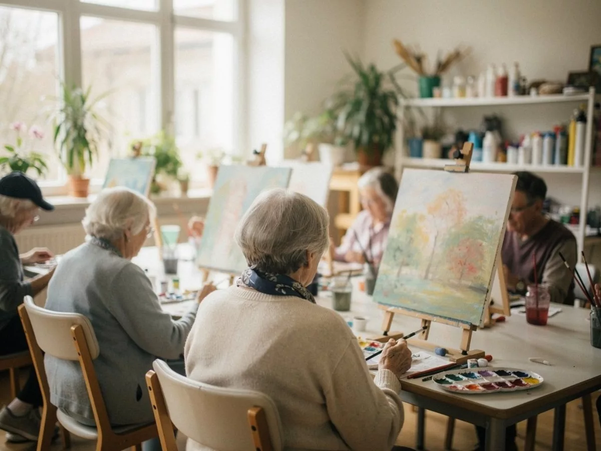 Atelier de peinture de résidents