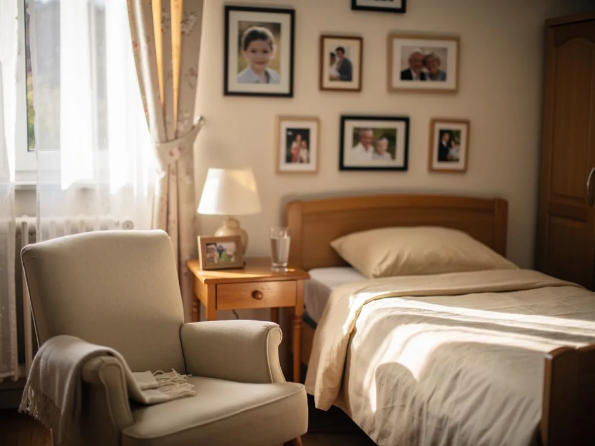 Chambre chaleureuse d'un EHPAD