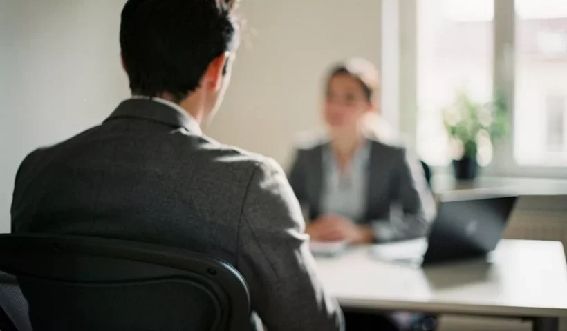 Entretien d'embauche dans un bureau